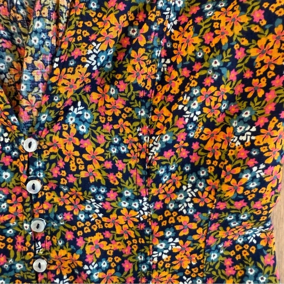NWT Free People I Found You Floral Button-Up Women's Puff Sleeve Top Size XS - Picture 11 of 16